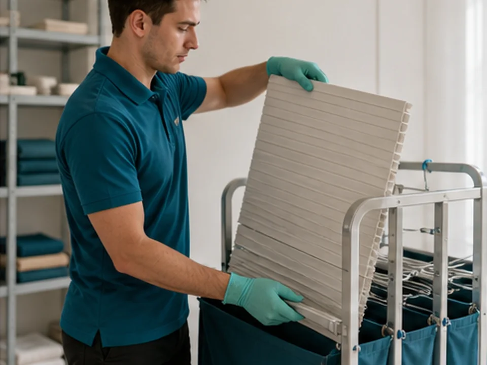 Drapery Cleaning vs Dry Cleaning blind cleaning example